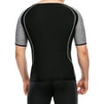 thumbnail image 6 of FUTATA Men's Weight Loss Sauna Shirt Workout Shirt Hot Sweat Suit Sweat Body Shaper Polymer Sweat Zipper Short Sleeve, 6 of 6