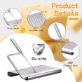 thumbnail image 6 of Stainless Steel Cheese Slicer, with Measuring Grids Board & 6 Piece Cheese Knives,Vegetables, Butter, Sausages, Bread，Dishwasher Safe, 6 of 11