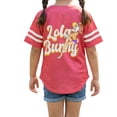 thumbnail image 5 of Looney Tunes Lola Bunny Girls Baseball Jersey, Short Sleeve Button-Up Graphic Shirt- Little and Big Girl Sizes, 5 of 7