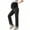 Black, variant on Maternity Work Pants womens wide leg jeans Elastic Waistband Straight Leg Fleece Lined High Waist Comfort Fit Winter Pants Full Length Jeans Pregnancy Pants