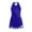 Blue, variant on iiniim Girls Sleeveless Latin Dance Ballroom Rhinestones Tassels Fringed Leotard Dress Red 10