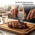 thumbnail image 4 of 24 Piece Black Silverware Set with Steak Knives, Stainless Steel Flatware Set for 4, Mirror Polished Cutlery, 4 of 8