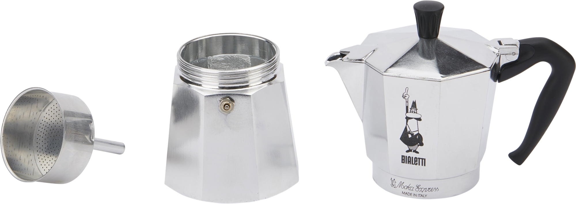 FeiC 1pc bialetti moka pot 2 cup 100ml espresso maker aluminum metal pot  for stove for barista