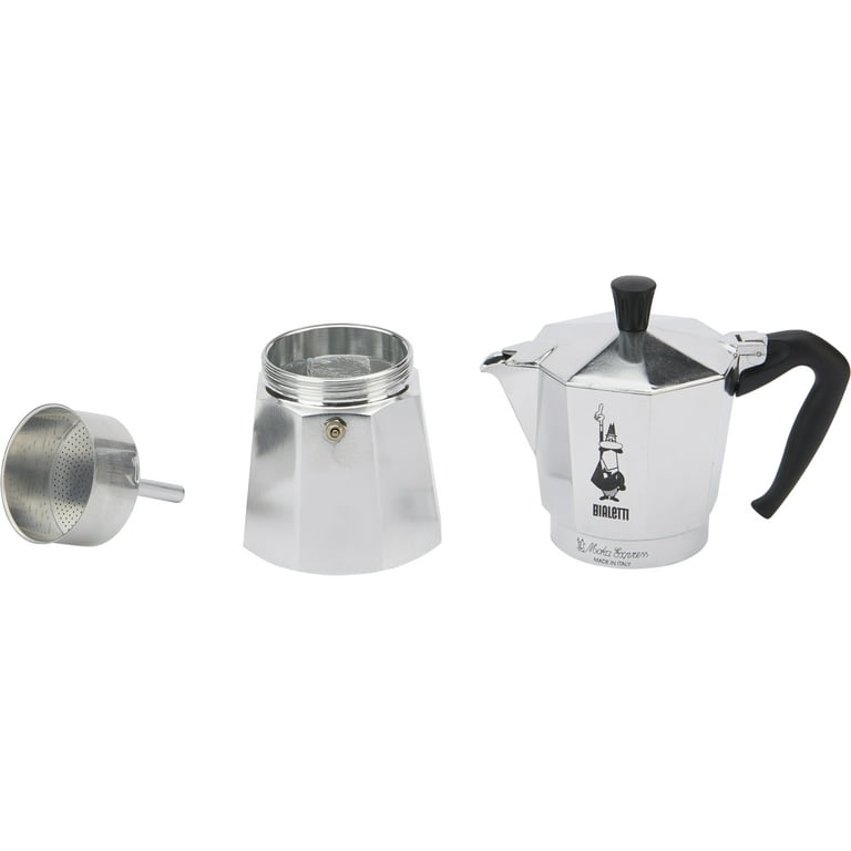 Bialetti Aluminum 9 Cup Stovetop Steamer Espresso Coffee Maker Brewer,  Silver