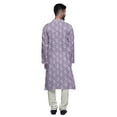 thumbnail image 3 of Atasi Kurta Pyjama de Fête pour Hommes Col Mandarin Manches Longues Kurta Pyjama Ethnique, 3 of 5