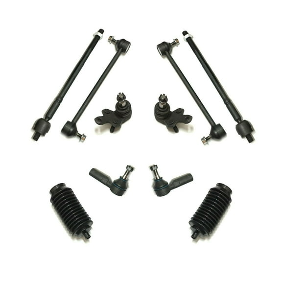 10 Pc Suspension Inner & Outer Tie Rods Bellow Boots Front Sway Bar Links Left & Right Side Fits select: 1997-2001 TOYOTA CAMRY, 1997-2004 TOYOTA AVALON
