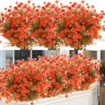 thumbnail image 3 of 12 manojos de flores artificiales de plástico, arbustos y plantas. Naranja 2, 3 of 9