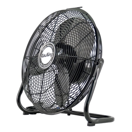 Air King 9212 12 Inch 3-Speed Indoor Industrial Open Motor Pivoting Floor Fan