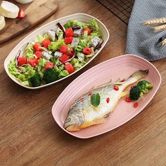 Travelwant Large Serving Platter Dessert Plate/Salad Plates - Serving Trays for Parties, Sushi, Oven Safe Dinnerware