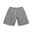 thumbnail image 4 of Godokuleh Lininco Mens Shorts, Mokaloha Mens Shorts, Men's Breathable Linen Embroidered Logo Loose Holiday Short Gray M, 4 of 5