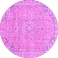 thumbnail image 1 of Ahgly Company Indoor Round Abstract Purple Modern Area Rugs, 3' Round, 1 of 4