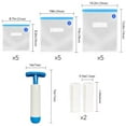 VacYaYa 15 Packs Reusable Sous Vide Bags Vacuum Cleaners Seal Zip Lock