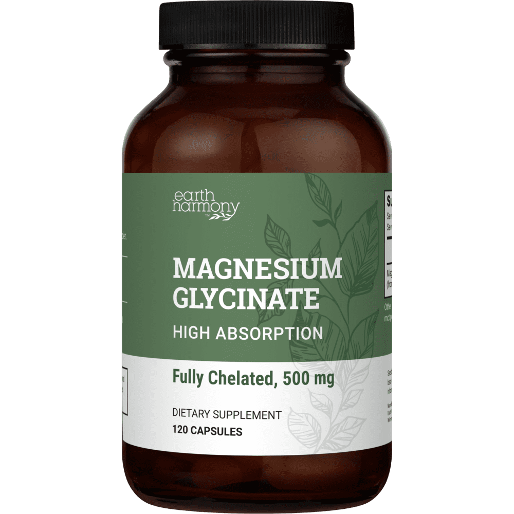 Pure Chelated Magnesium Glycinate 500 mg 120 Capsules