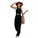 thumbnail image 3 of Pantalones de verano Sonducket para mujer de pierna ancha Caqui, 3 of 6