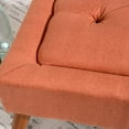 thumbnail image 5 of Christopher Knight Home Dilwyn Fabric Tuft Top Ottoman, Orange, 5 of 5