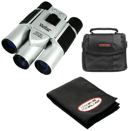 Vivitar 10x25 Binoculars with Built-in Digital Camera with Case + Cleaning