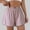 Purple, variant on MGDXOX Women's Elastic Waist Bow Detail Pajama Shorts Loose Fit Loungewear Shorts with Contrast Piping for Sleepwear White XXXL