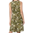thumbnail image 2 of Autumn leaves camouflage Spring Summer Dresses for Women Fashion T-shirt Dress Casual Sleeveless Loose Sundress with Pockets, 2 of 5