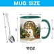 thumbnail image 3 of Taza de café de cerámica Hyturtle de 11 oz con cuchara, Ghost Book Lover, 3 of 7
