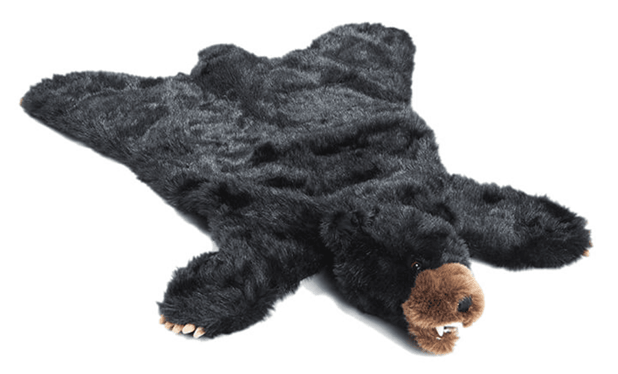 Photo 1 of Carstens Plush Black Bear Animal Rug, Large 42 x 60
