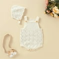 thumbnail image 4 of EnJoCho Children's Sweater Baby Knit Romper Cotton Sleeveless Boy Girl Sweater Clothes Baby Bodysuit with Cute Hat Set Kids Trendy Fall Winter Wear, 4 of 9