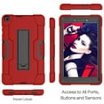 thumbnail image 4 of Dteck Case Compatible with Samsung Galaxy Tab A 8.0 inch 2019 Model SM-T290 T295 T297, Heavy Duty Shockproof Rugged Full Body Protection Case Kickstand Cover (no built-in screen protector), Red/Black, 4 of 8