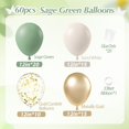thumbnail image 3 of Yanonmyfd Sage green Balloons, 60pcs 12inch Sage green Sand White Metallic Gold Confetti Balloons for Boho Birthday Wedding Bridal Baby Shower Engagement Party Decorations,Brown, 3 of 21