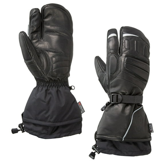 Castle X TRS-G2 Womens Snow 3-Finger Mittens Black XL