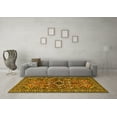 thumbnail image 3 of Ahgly Company Machine Washable Indoor Square Persian Yellow Traditional Area Rugs, 3' Square, 3 of 4