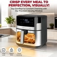 thumbnail image 3 of MIRASTON 8.5-Quart Air Fryer, 8 Preset Touchscreen, Dishwasher-Safe Basket, Stainless Steel, 3 of 7