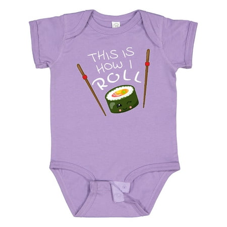 

Inktastic This is How I Roll- Cute Sushi Gift Baby Boy or Baby Girl Bodysuit