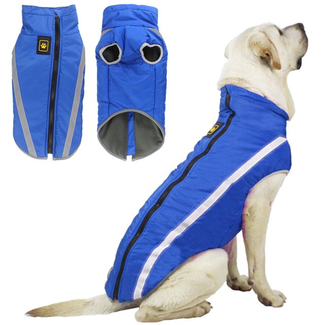 Chaleco cálido de invierno para perros, chaqueta reflectante a prueba de viento para perros, ropa cálida para perros al aire libre, chaleco para mascotas, ropa para perros