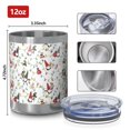 thumbnail image 3 of 12oz Tumblers White Christmas Gnome and Light Pattern Vacuum Insulated Stainless Steel Travel Tumbler Cups Mug with Lid and Straw for Beer,Coffee,Beverages with Cleaning Brush for Cold & Hot Drinks, 3 of 5