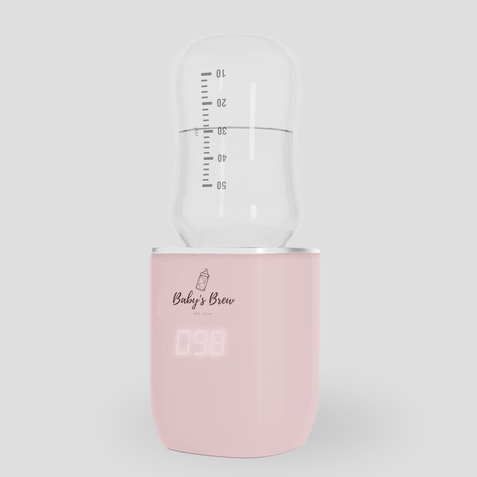 Portable Baby’s Brew Pink Bottle Warmer – USB-C Rechargeable, Cordless Feeding On-the-Go
