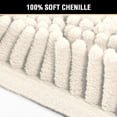 thumbnail image 3 of Microfiber Bath Rugs Chenille Floor Mat Ultra Soft Washable Bathroom Dry Fast Water Absorbent Bedroom Area Rugs, 24 x 42 - Inch, Ivory, 3 of 6