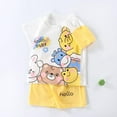 thumbnail image 2 of Bovxnpu Boys Girls Pajamas, Boy's Cotton Short Sleeve T-Shirt and Short Set, Children's Summer Thin Home Clothes Cute Printed T-shirt+shorts Casual Two-piece Set 2-3 Years, 2 of 4