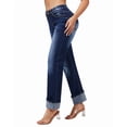 thumbnail image 2 of roswear Women’s Straight Leg Jeans Stretchy, 29.53" Inseam, Size 4-16, 2 of 6