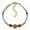Red, Turquoise, variant on Vibrant Nature Mix Turquoise and Red Coral Stones Double Strand Brass Bracelet