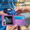 thumbnail image 6 of for Samsung Galaxy Z Flip5 Wallet Case with Card Holder, Luxury PU Leather Protective Cover Removable Adjustable Shoulder Neck Strap Case for Samsung Galaxy Z Flip 5 Crossbody Purple, 6 of 16