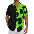 thumbnail image 2 of Blusa y camisa de manga corta con cuello vuelto Camisa casual para hombre Camisa de bolos vintage de manga corta Camisas de verano de playa cubana Camisa con botones Blusa para hombre Poliéster, 2 of 5