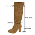 thumbnail image 4 of ATENAR Boots for Women,Knee High Boots,Womens Boots,Fashion,Slip-Resistant,Flock,Khaki,40(US:7.5), 4 of 9