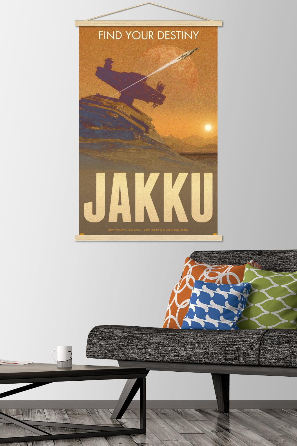 Star Wars: Jakku - Find Your Destiny by Russell Walks Wall Poster with Magnetic Frame, 22.375" x 34"