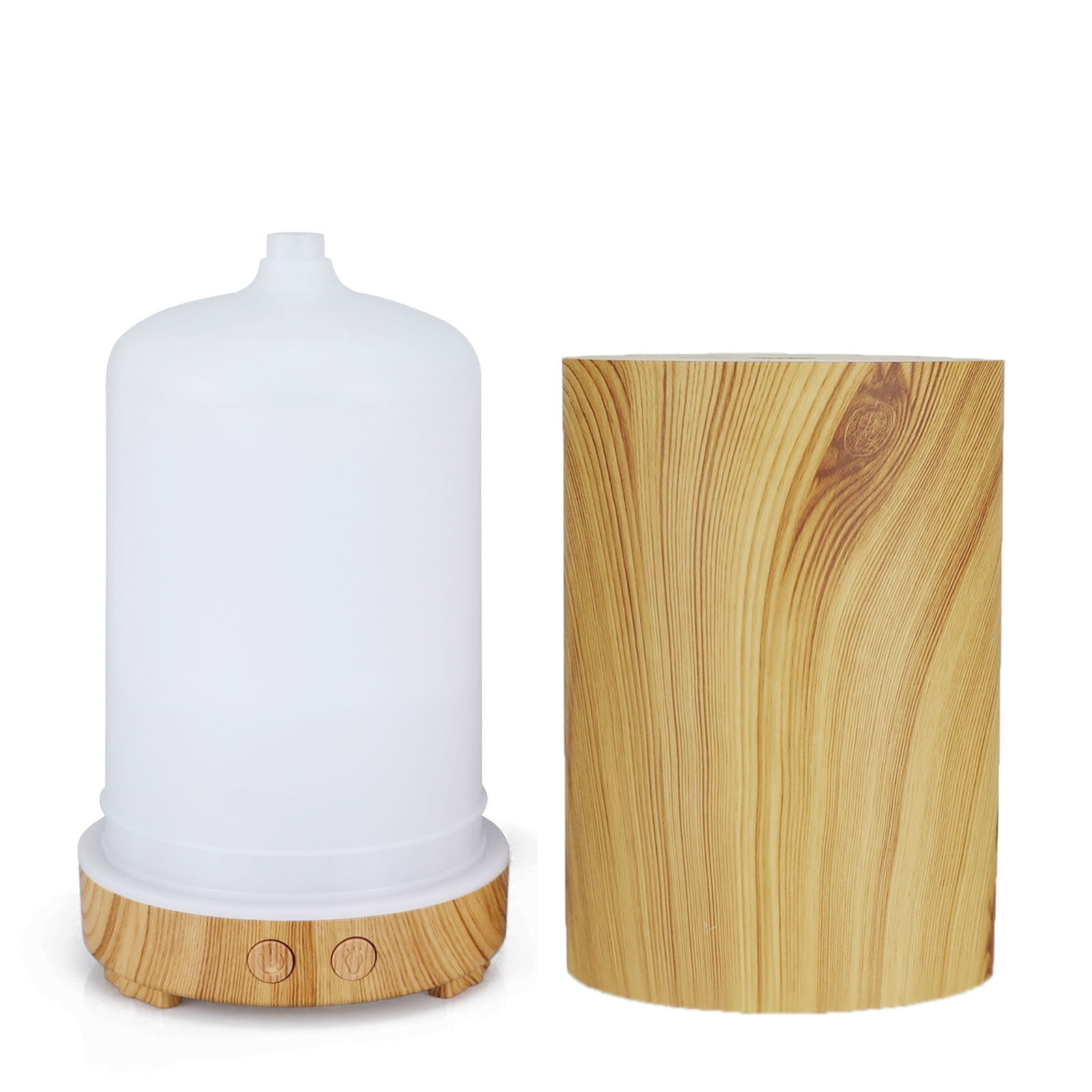 Wovilon Humidifiers For Bedroom Humidifiers For Large Room Humidifiers For Baby, Bamboo Home 200Ml Mini Wood Grain Desktop Colorful Aroma Diffuser Humidifier