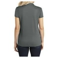 thumbnail image 2 of Ladies Trace Heather Golf Polyester Polo Shirt Charcoal Heather Large, 2 of 6