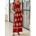 thumbnail image 6 of DOKOTOO Womens Jumpsuits Retro Boho Print Casual Fit Wide Leg Jumpsuits and Rompers with Pockets Lightweight Playsuits, 6 of 8