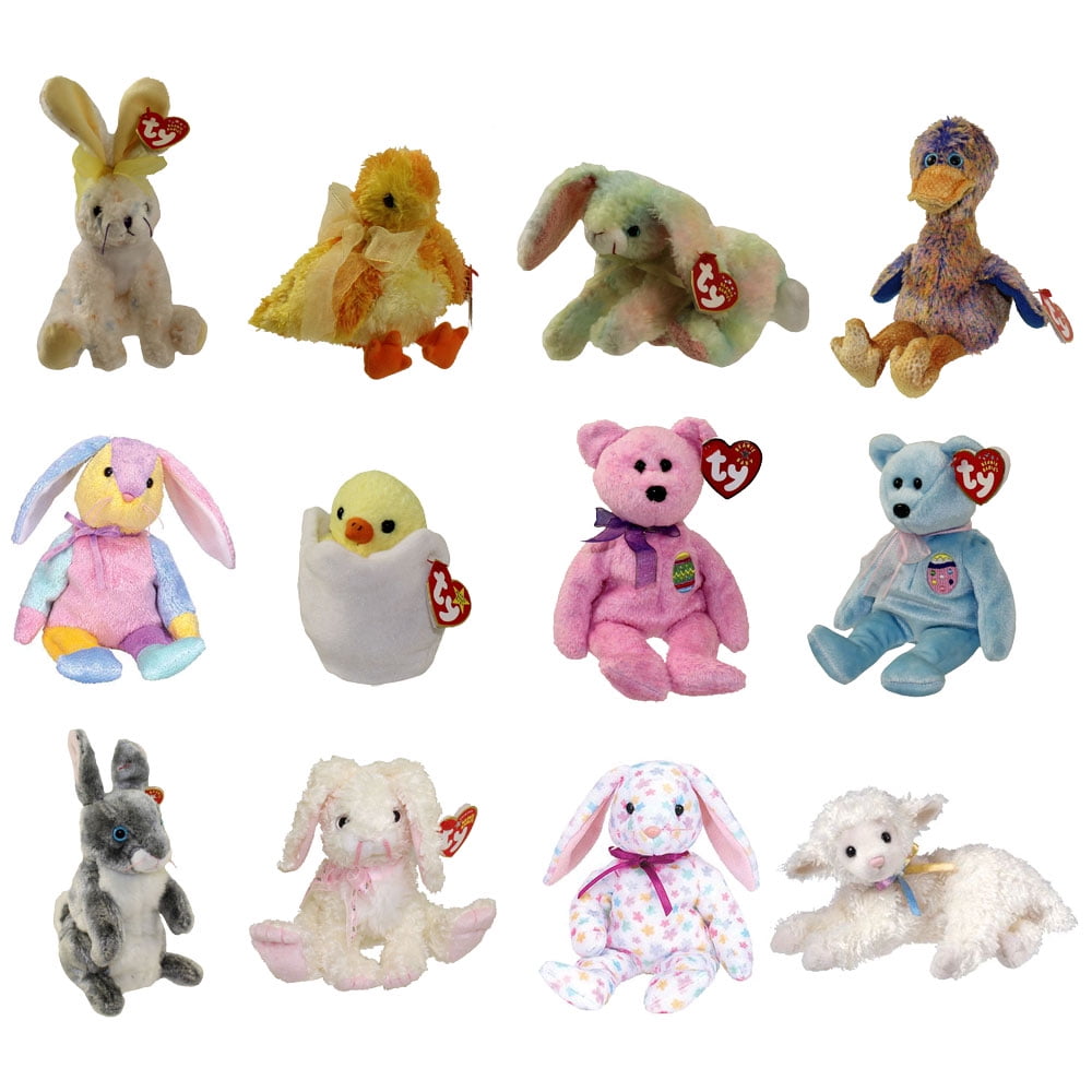 TY Beanie Babies EASTER (Set of 12)(Eggs, Dippy, Dinky, Carrots