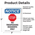 thumbnail image 2 of (2 Pack) No Trespassing Residents Sign, 2 of 7