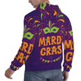thumbnail image 4 of Bingfone Mardi Gras2 Men'S Drawstring Hoodie Long Sleeve Pocket Sweatshirts-4x-Large, 4 of 9