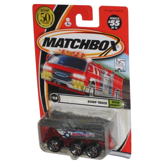Matchbox Rescue Rookies (2001) Red Demolition Dump Truck #55/75