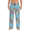 thumbnail image 1 of Balery Cute Donut Pantalones de pijama para hombre, pijama ultraligero, pantalón de descanso-Medium, 1 of 6